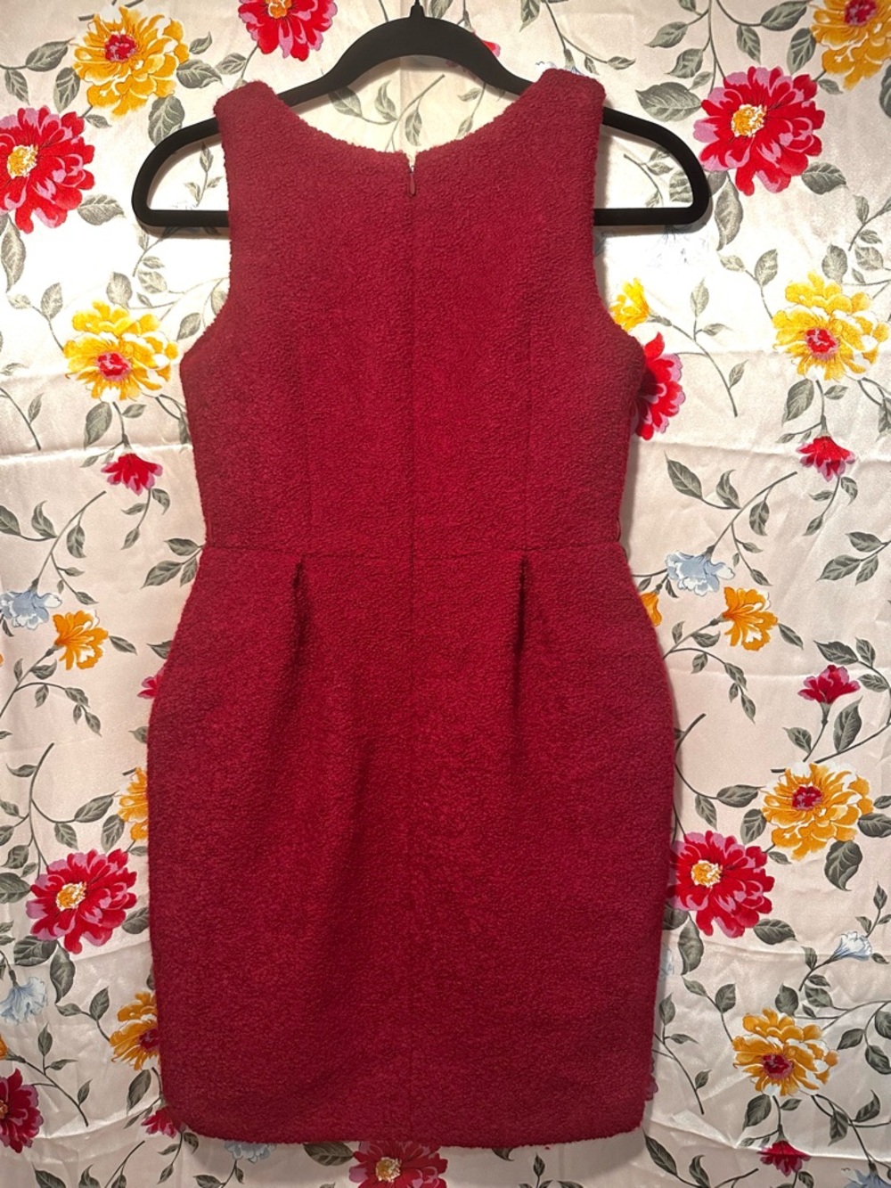 JORYA- RED WOMENS SLEEVELESS DINNER DRESS W/ POCKETS SIZE 6 - Picture 2 of 4